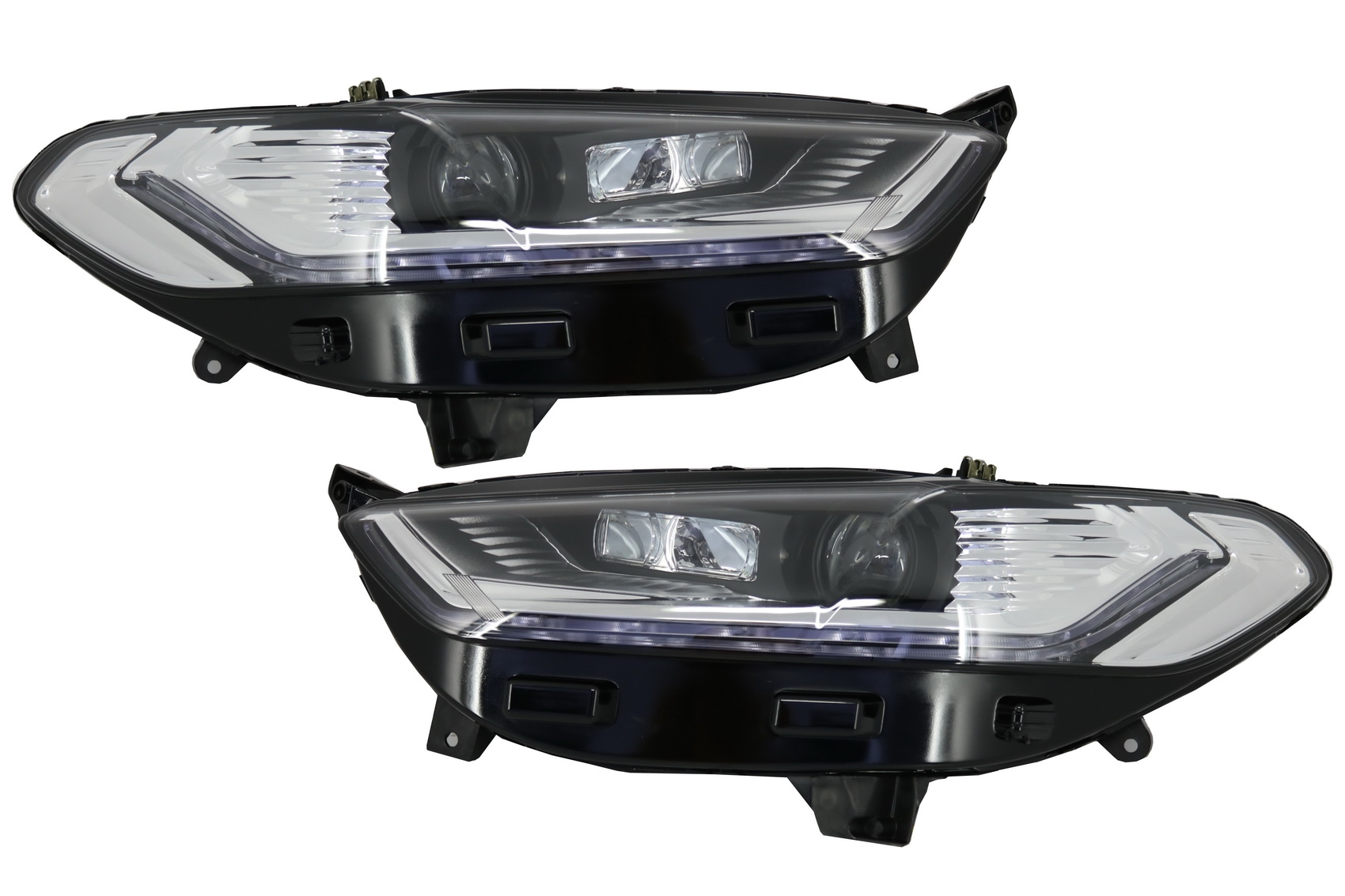 LED DRL Xenon fényszórók Megfelelő megjelenés: Ford Mondeo MK5 (2013-2016) Flowing Dynamic Sequential Turning Lights Chrome