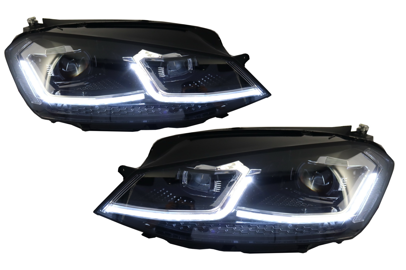 VW Golf 7 VII (2012-2017) Facelift G7.5 R Line Design LED fényszórók szekvenciális dinamikus kanyarodó lámpákkal