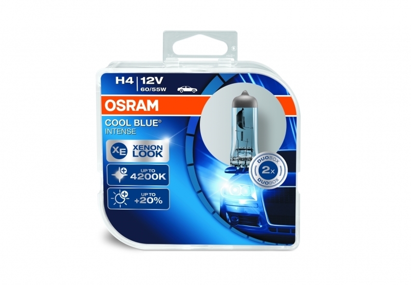 OSRAM halogén fényszóró Cool Blue Intense 64193CBI H4 12V 60/55W Duobox (2 db)