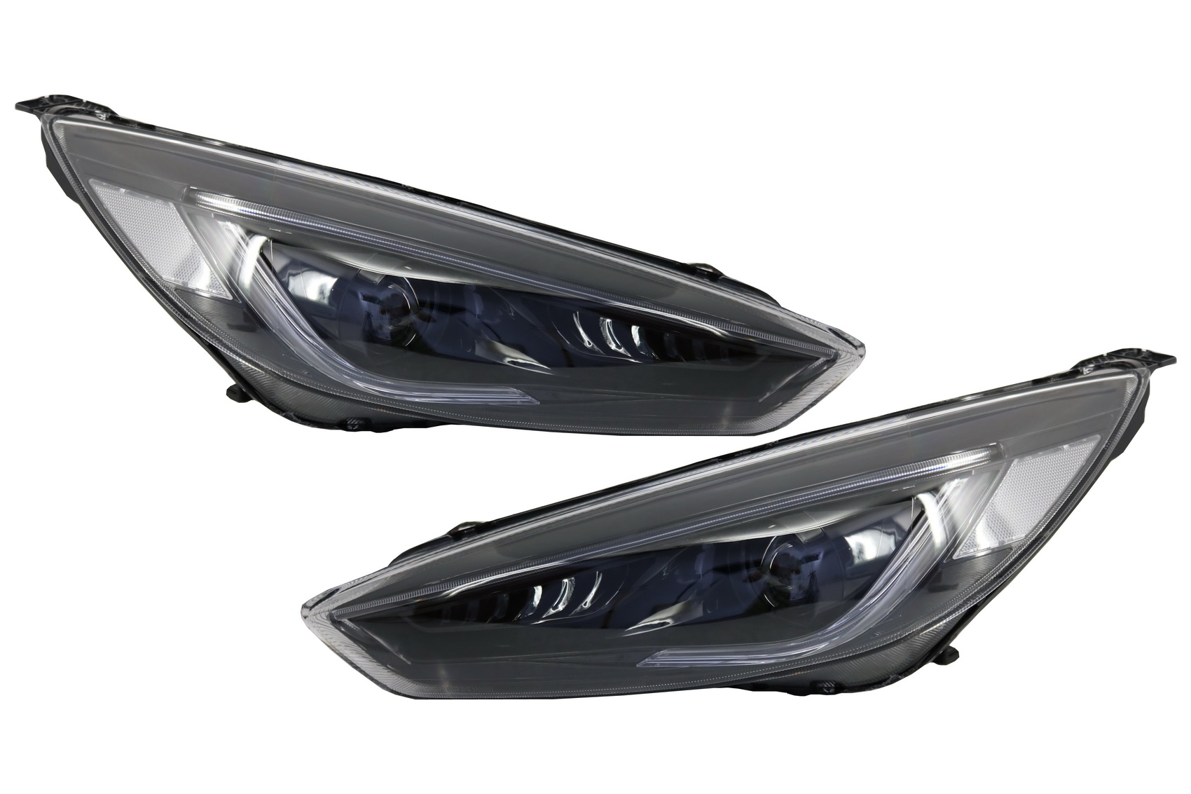 Fényszórók LED DRL megfelelő Ford Focus III Mk3 (2015-2017) Bi-Xenon Design Dinamikus Flowing Irányjelzők Demon Look