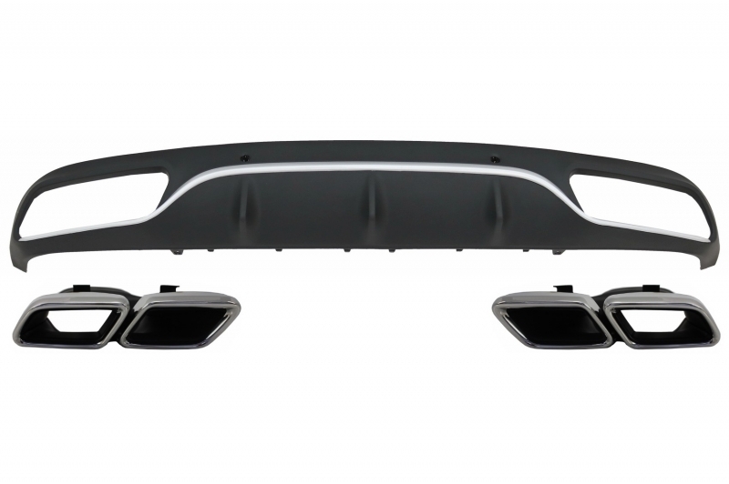 Hátsó lökhárító sárvédő befúvó kipufogóvégekkel, Mercedes C-osztály C205 A205 Coupe Cabriolethez (2014-2019) C63 Design