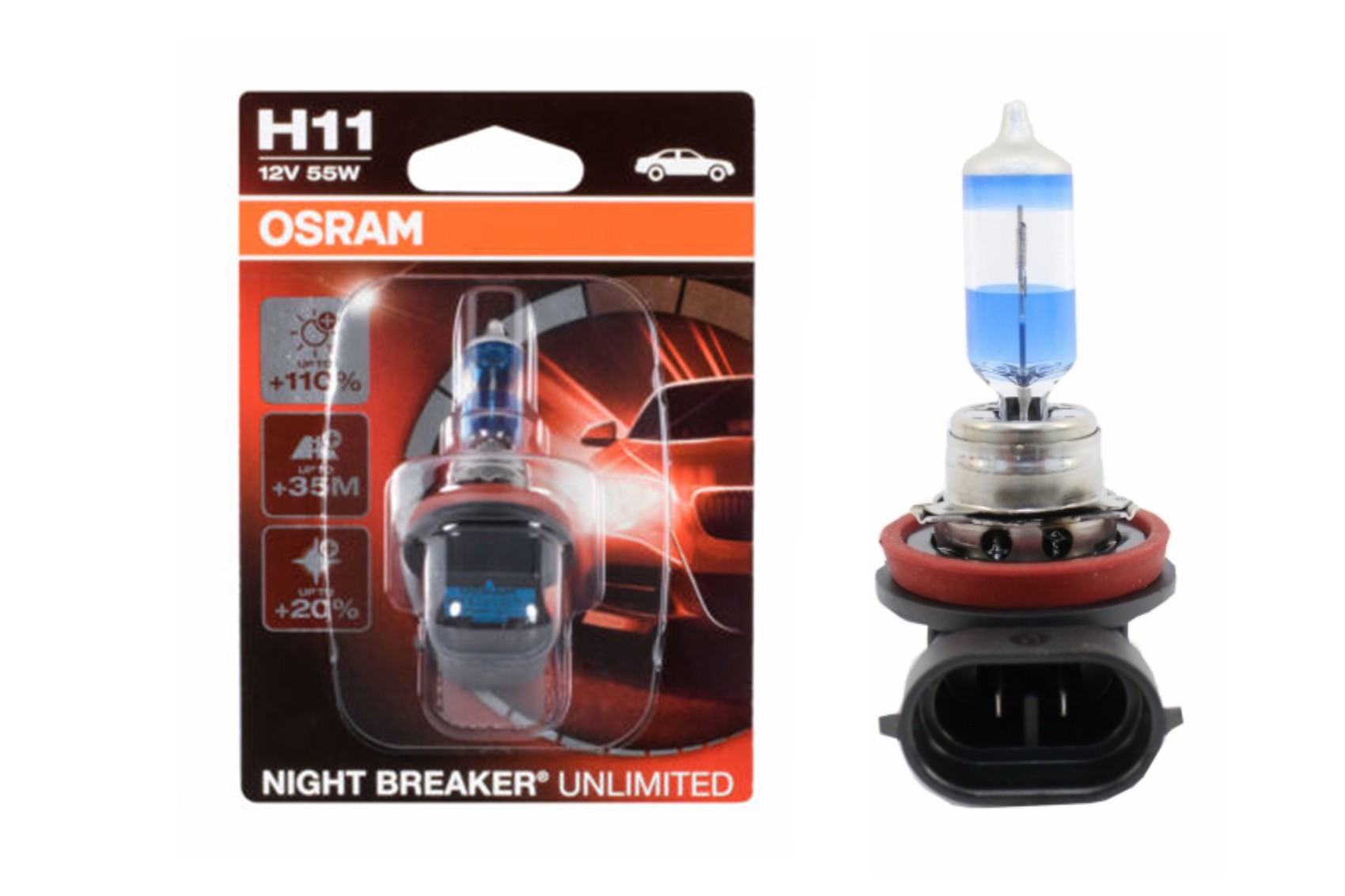 OSRAM NIGHT BREAKER UNLIMITED H11 halogén fényszóró 12V 60/55W