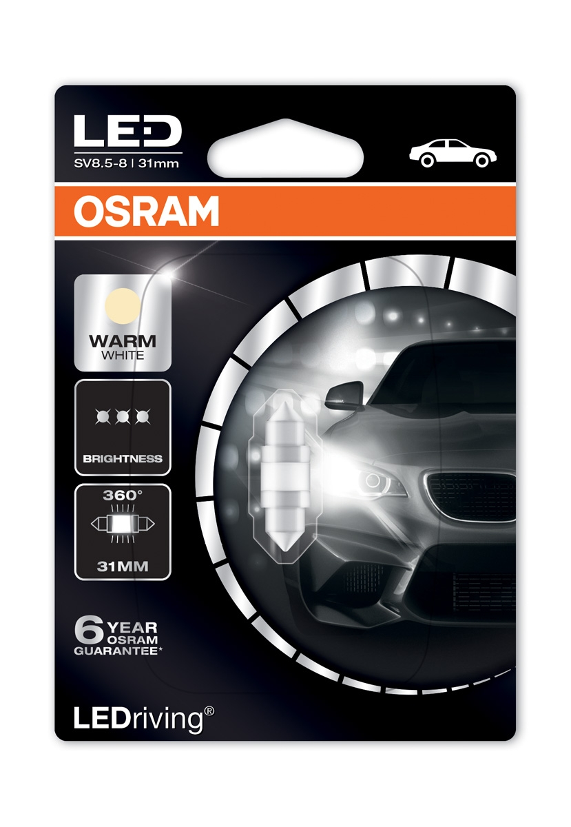 OSRAM LED Vezető Meleg Fehér Festoon 31mm (6438 Form) 4000K (M1)