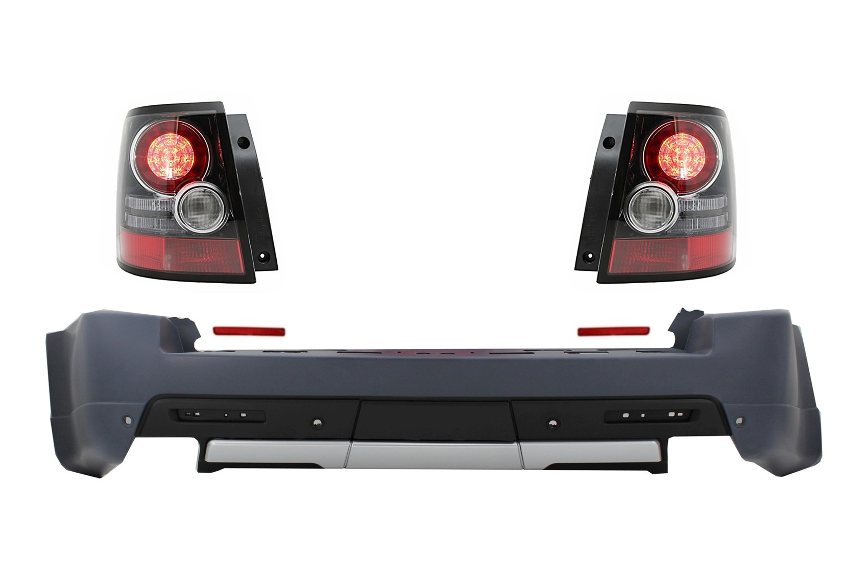 Hátsó lökhárító LED-es hátsó lámpákkal, alkalmas Land Range Rover Sport L320 (2005-2013) Facelift önéletrajzi tervezéshez