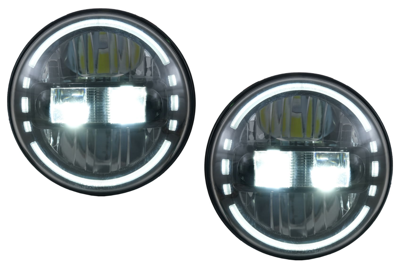 7 hüvelykes CREE LED fényszórók Angel Eye Halo DRL Jeep Wrangler JK TJ LJ JL Land Rover Defender Mercedes W463 számára