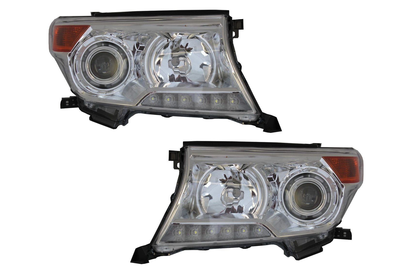 A Toyota Land Cruiser FJ200-hoz (2008-2012) használható LED DRL fényszórók Facelift 2012 modellre való frissítés