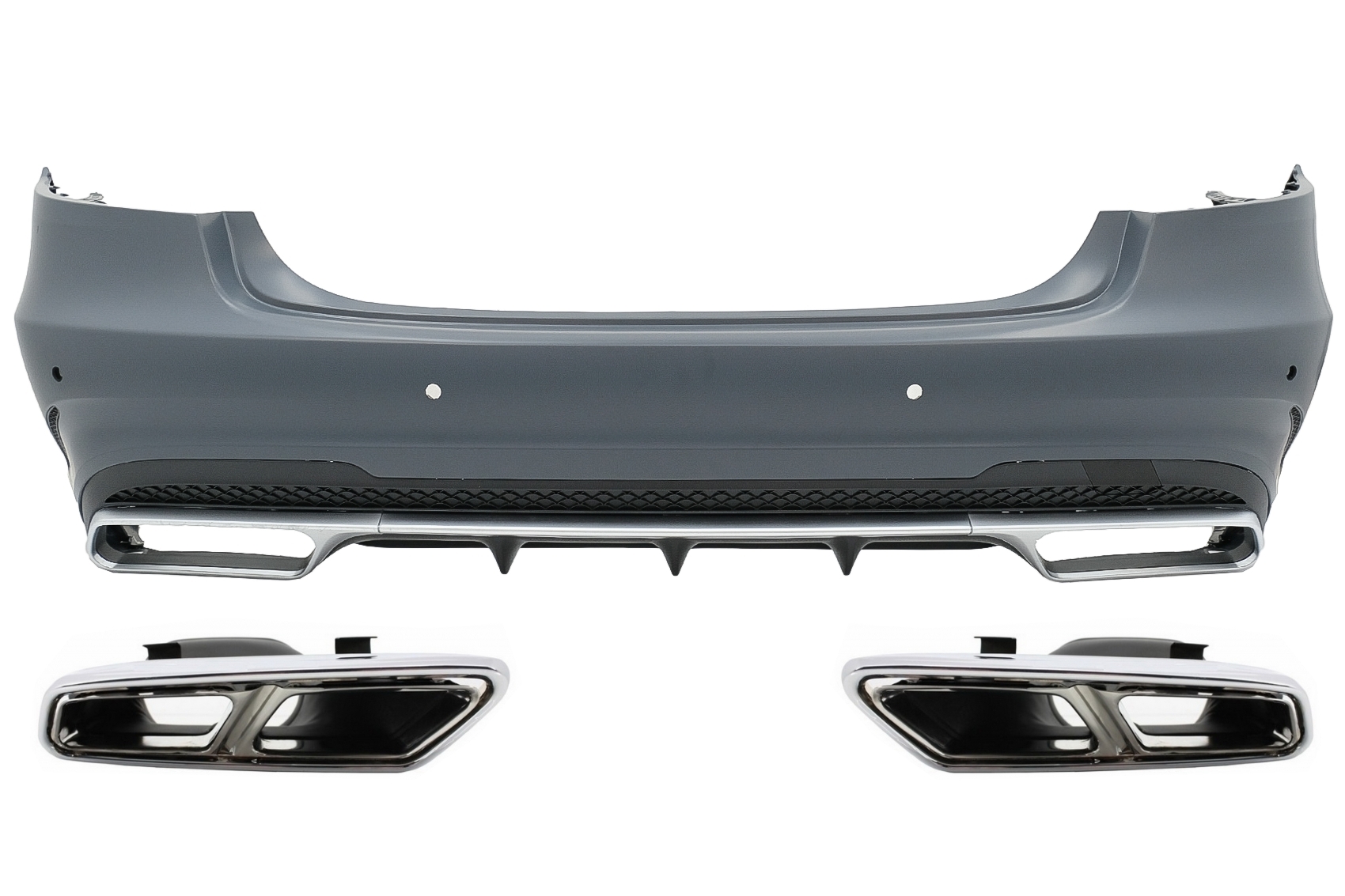 Hátsó lökhárító kipufogó kipufogóvégekkel, Mercedes E-Class W212 Facelift (2013-2016) E63 Designhoz