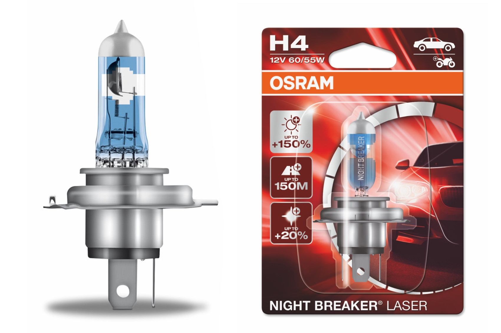 OSRAM halogén fényszóró éjszakai megszakító lézer H4 64193NL-01BF 12V 60/55W (1 db - buborékfólia)