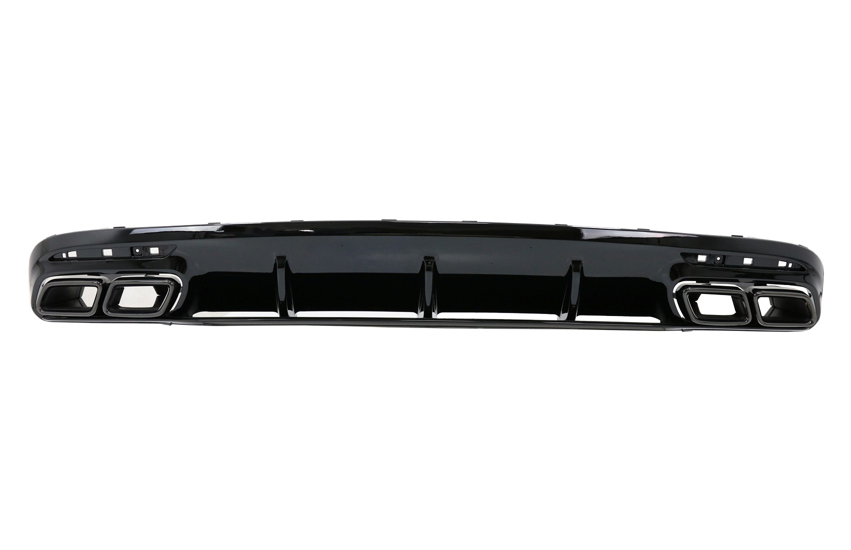 Hátsó lökhárító légbefúvó fekete kipufogóvégekkel, Mercedes S-Class C217 Coupe (2014-2020) S63 Facelift Design számára