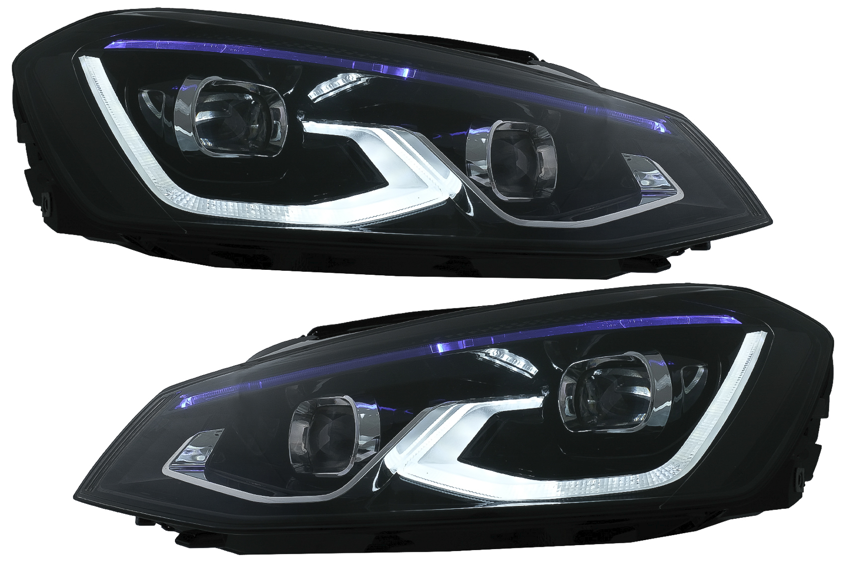 Teljes LED-es fényszórók a VW Golf 7 VII (2012-2017) Golf 8 Design-ra való frissítéséhez