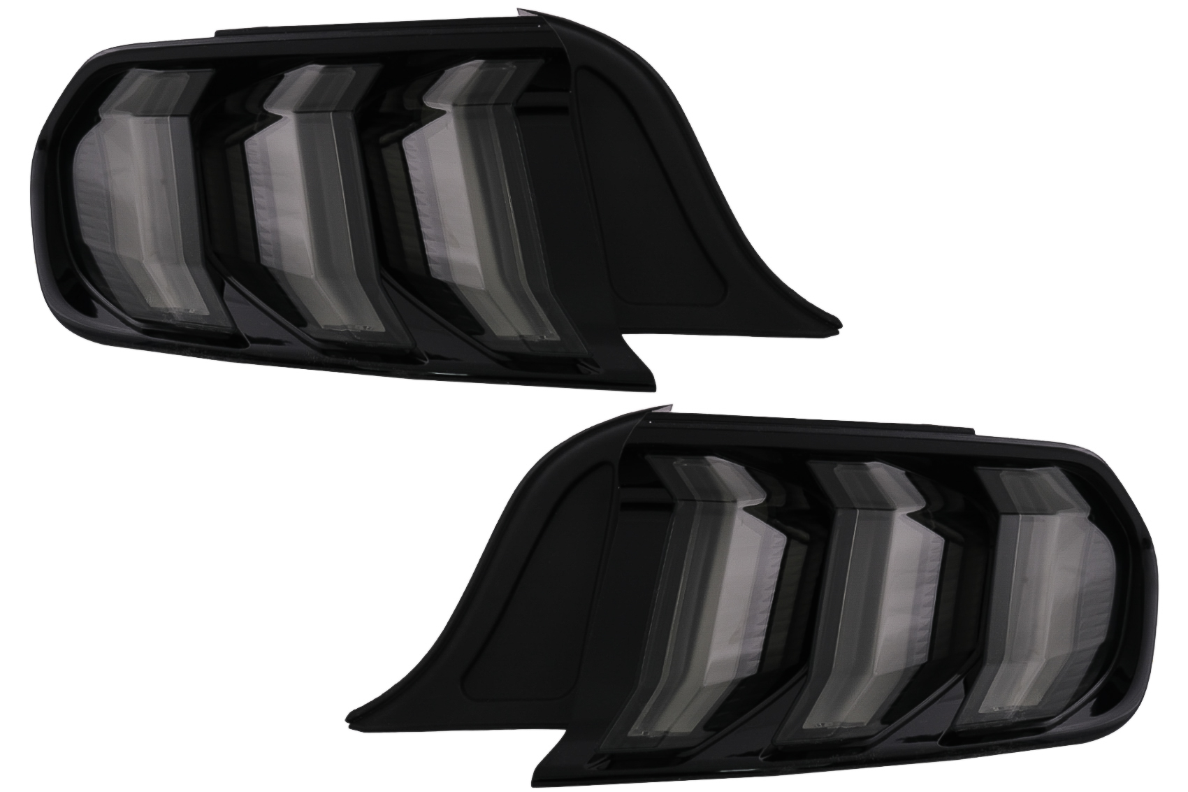 Teljes LED-es hátsó lámpák a Ford Mustang VI S550 (2015-2019) füstöléshez, dinamikus szekvenciális kanyarodó lámpákkal