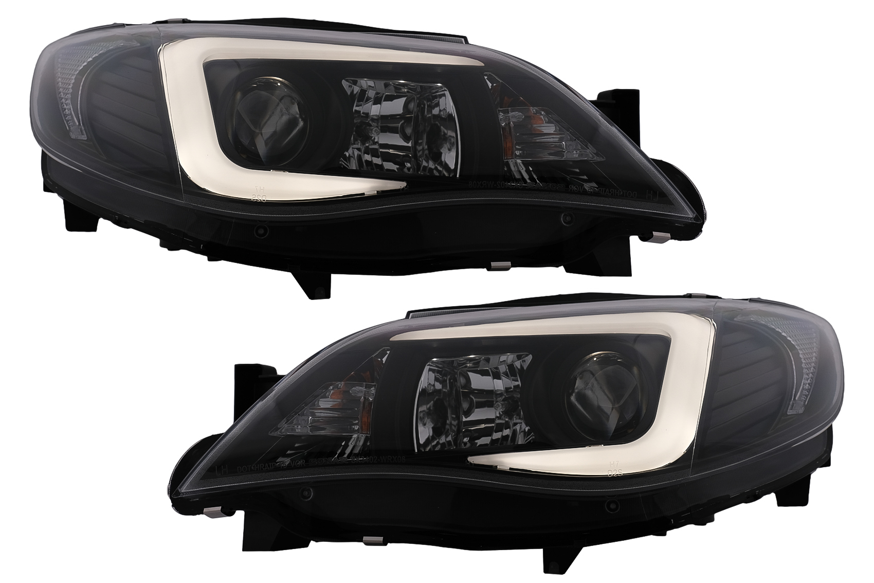 LED-csöves fényszórók Subaru Impreza III GH-hoz (2007-2012) fekete