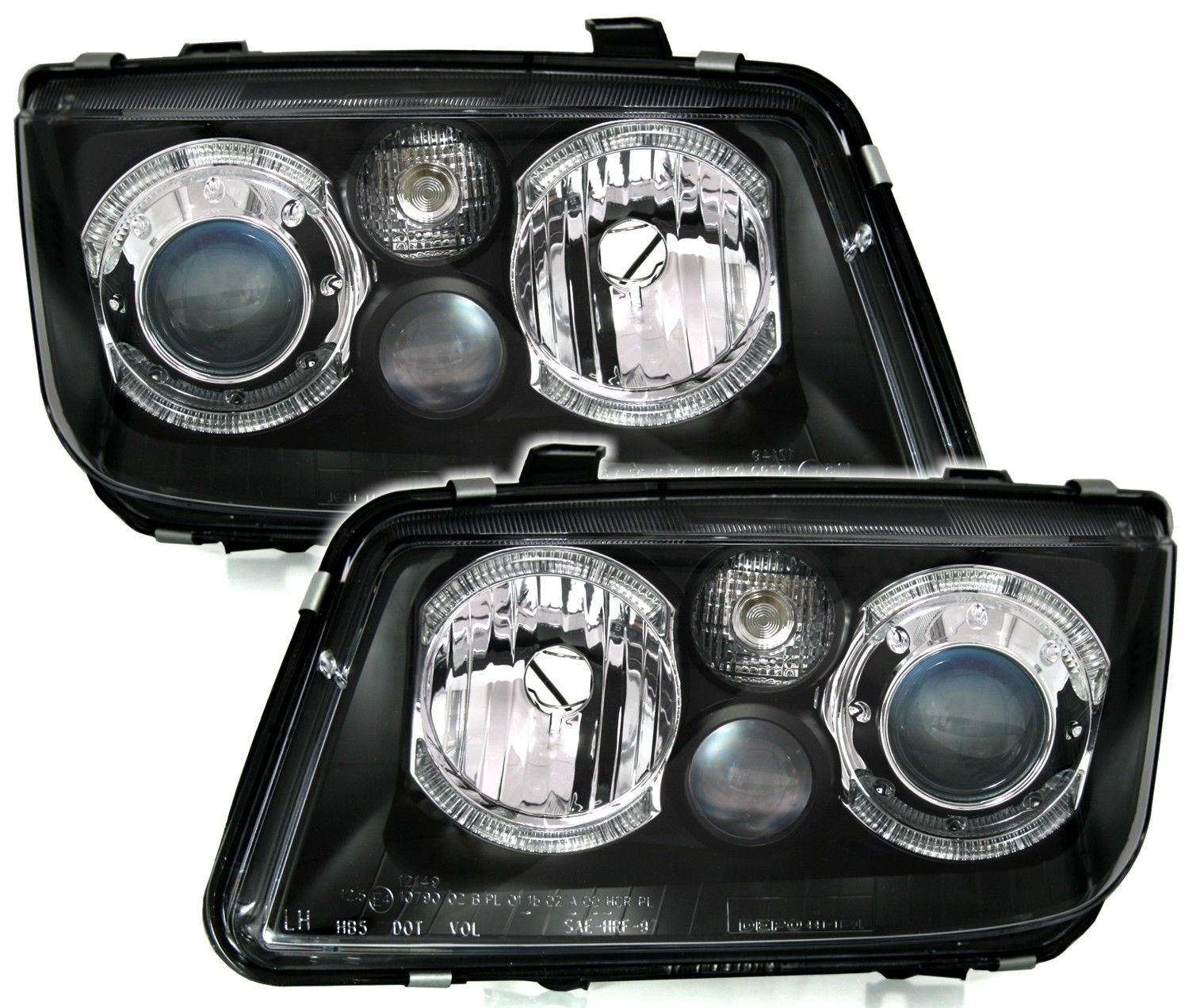 LED Angel Eyes fényszóró VW Bora (1998.09.-2005.07.) 2 Halo felnihez, fekete