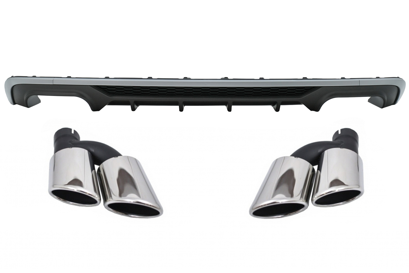 Bumper Diffuser For Audi A3 8v Sportback 16 19 Muffler